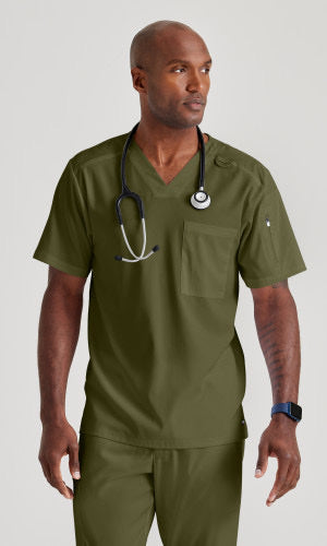 Men's Spandex Stretch V-Neck Top | GRST079