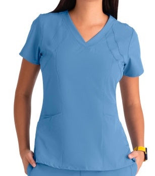 BARCO ONE Racer Women's 4 Pocket V-Neck Breathable Scrub Top #5105