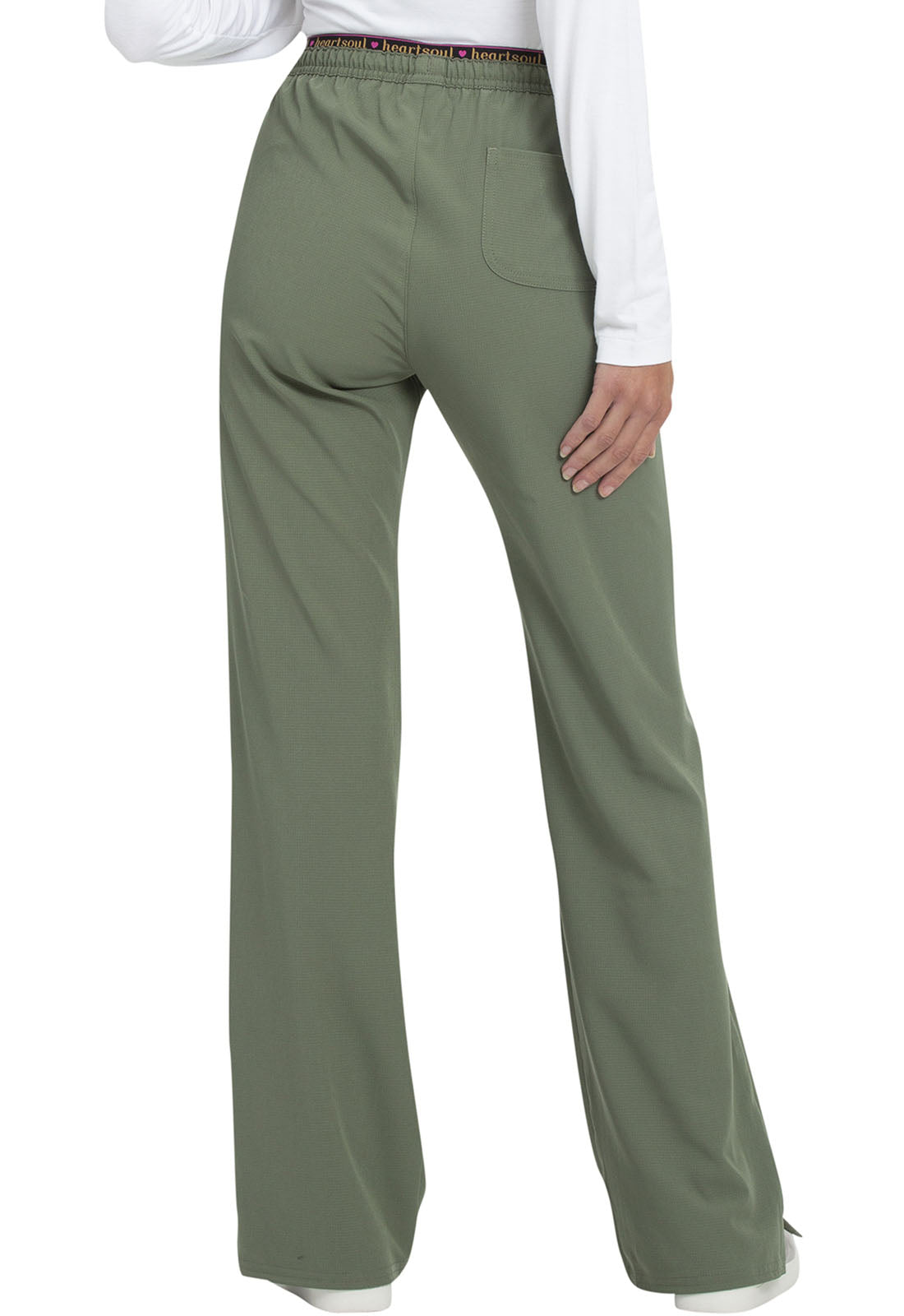HeartSoul Low Rise Flare Leg Elastic Waist Scrub Pants  #20110