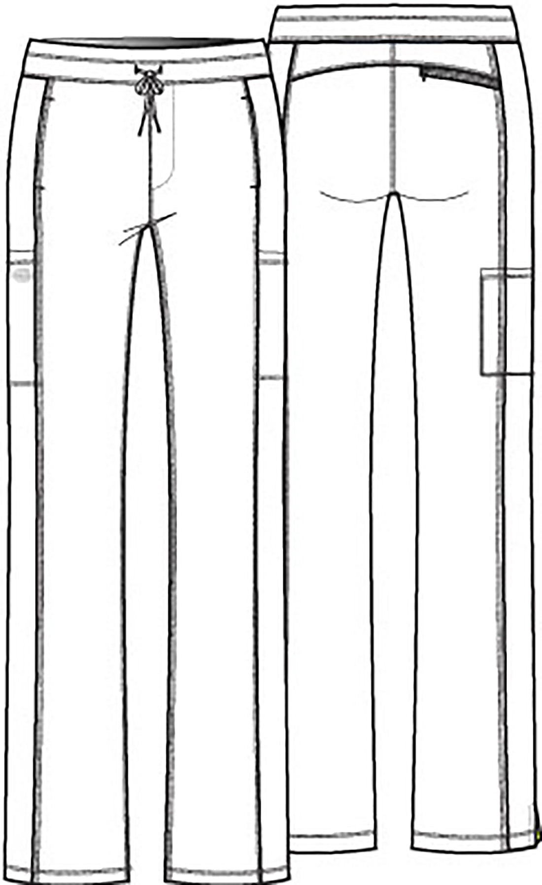 Mid Rise Straight Leg Drawstring Pant  | DK130