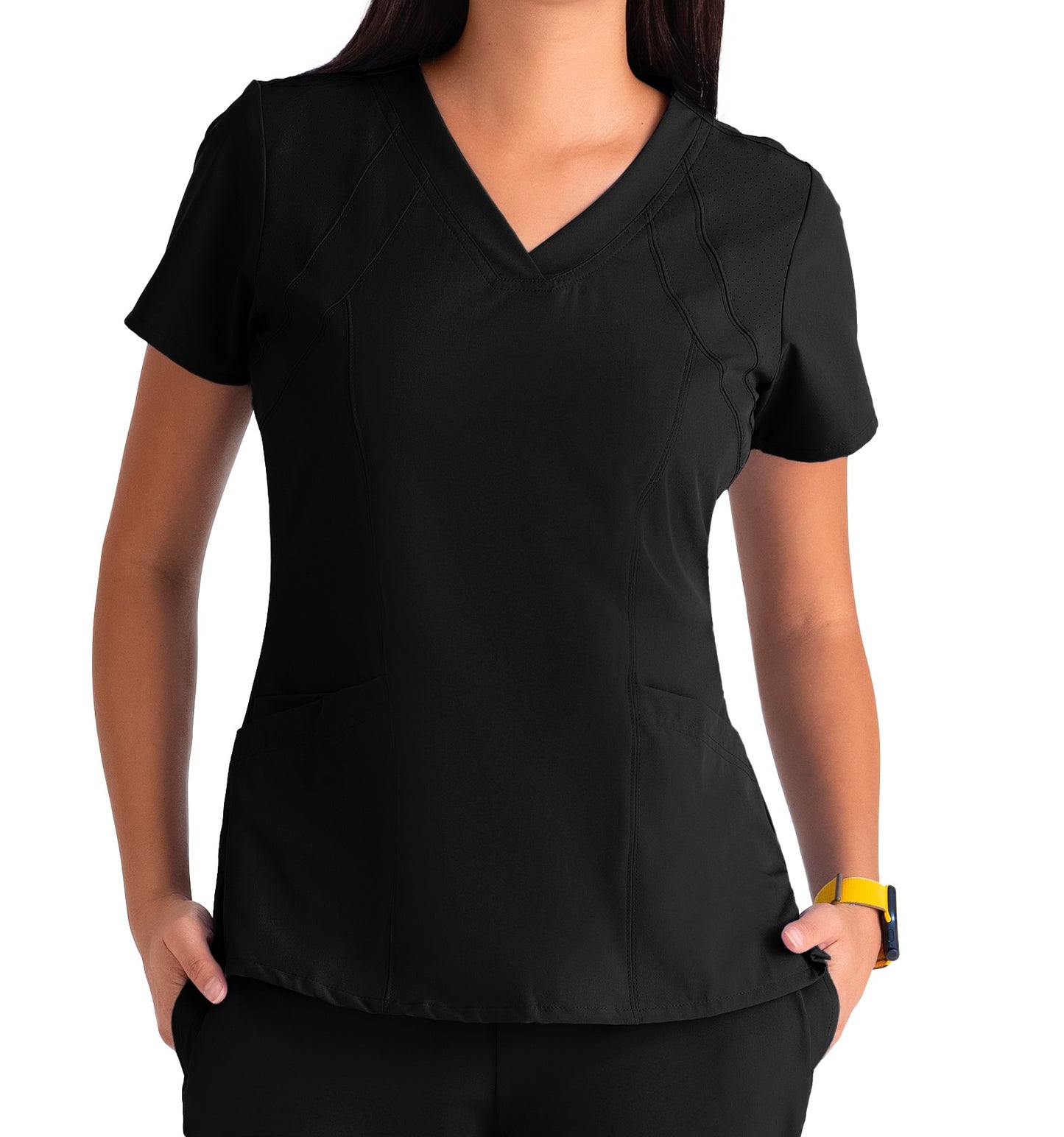 BARCO ONE Racer Women's 4 Pocket V-Neck Breathable Scrub Top #5105