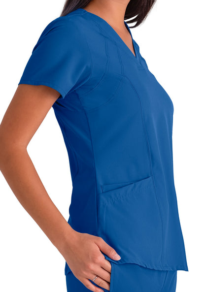 BARCO ONE Racer Women's 4 Pocket V-Neck Breathable Scrub Top #5105