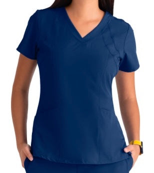 BARCO ONE Racer Women's 4 Pocket V-Neck Breathable Scrub Top #5105