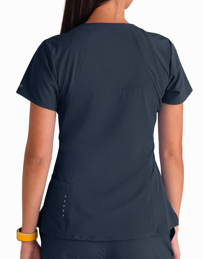 BARCO ONE Racer Women's 4 Pocket V-Neck Breathable Scrub Top #5105