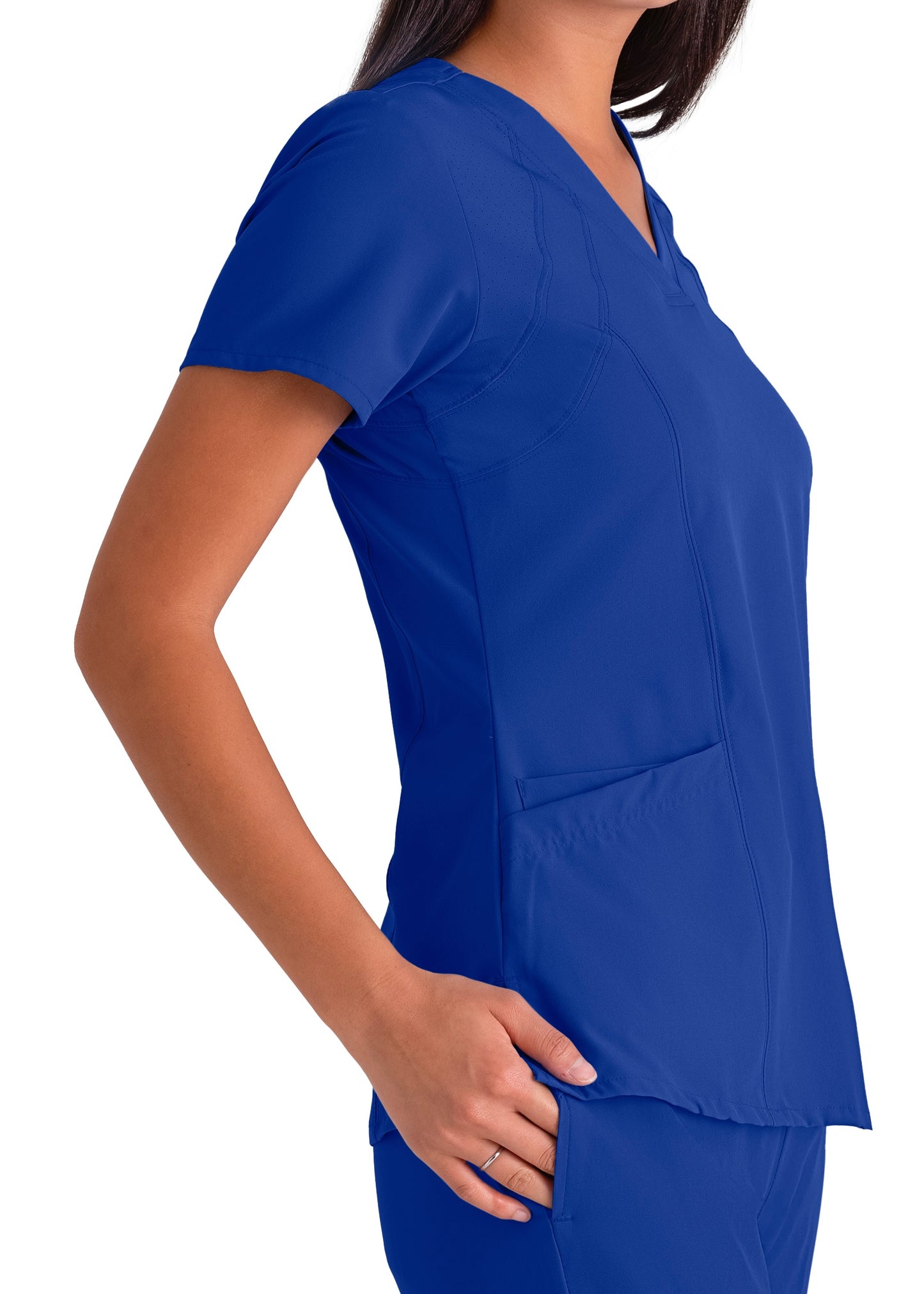 BARCO ONE Racer Women's 4 Pocket V-Neck Breathable Scrub Top #5105