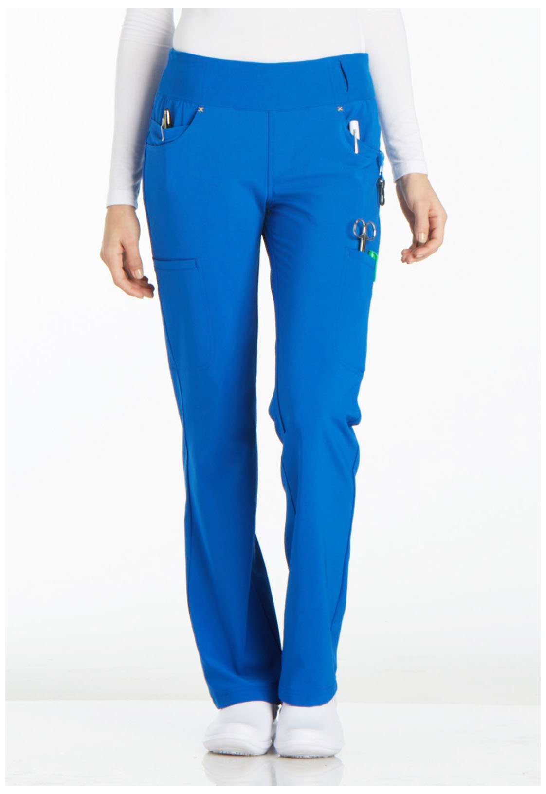 Cherokee iFlex Women's Mid Rise Straight Leg Pants #CK002 Petite