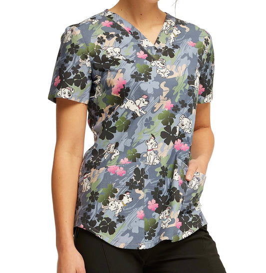 Tooniforms Disney V-Neck Print Top  #TF736