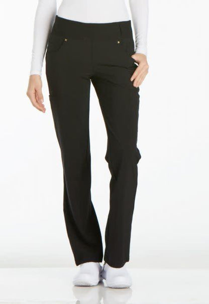 Cherokee iFlex Women's Mid Rise Straight Leg Pants #CK002 Petite
